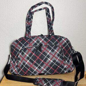 Vera Bradley Weekender Travel Bag in Paris Plaid NWT Performance Twill